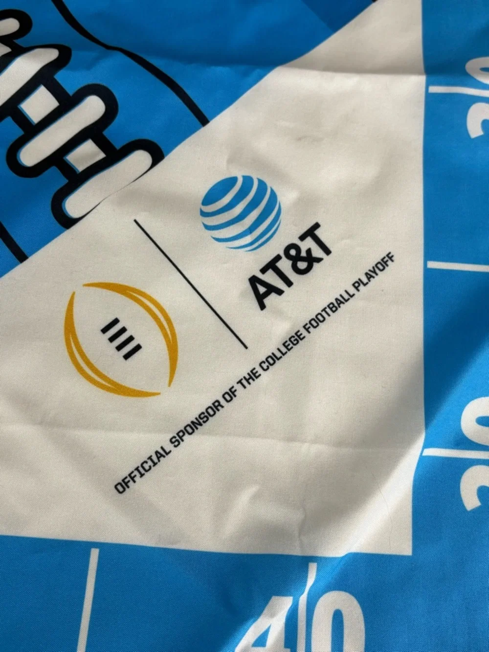 Football-Themed Blue Bandana Scarf